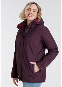 Jack Wolfskin Große Größen 3-in-1-Funktionsjacke Gr. 46 lila für Damen