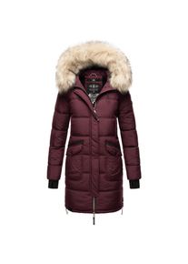 Marikoo Damen Winter Parka Steppmantel mit Abnehmbarem Kunstfellkragen Chaskaa