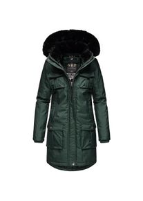 Navahoo Damen Wintermantel Parka mit abnehmbarer Kapuze und Einkaufstasche Tiniis