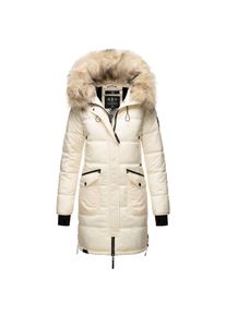 Marikoo Damen Winter Parka Steppmantel mit Abnehmbarem Kunstfellkragen Chaskaa