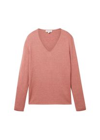 Tom Tailor Damen Pullover mit V-Ausschnitt, rosa, Gr. XXXL