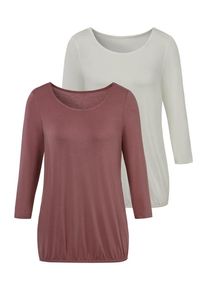 Vivance 3/4-Arm-Shirt mehrfarbig Gr. 32/34 für Damen. Mit Rundhals. Bequem. Nachhaltig.