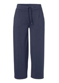 Via Appia Due Große Größen Weite 7/8-Hose mit Gummizugbund und Bindeband Gr. 52 blau für Damen