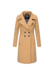 Navahoo Damen Designer Wintermantel Trenchcoat in Wollmantel-Optik Wooly