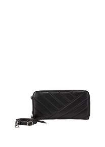 Tom Tailor Damen Yana Portemonnaie mit Struktur, schwarz, Uni, Gr. ONESIZE