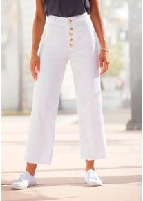 Lascana Weite Jeans weiß Gr. 38 für Damen. Figurumspielend. Nachhaltig.