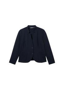 Tom Tailor Damen Plus - Strukturierter Ottoman Blazer, blau, Uni, Gr. 50