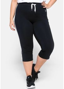Große Größen 3/4-Hose Gr. 46 schwarz von sheego für Damen