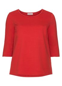 Große Größen BASIC Sweatshirt Gr. 44/46 rot von sheego für Damen