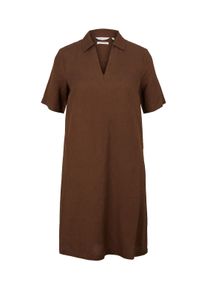 Tom Tailor Damen Poloshirt-Kleid, braun, Gr. 36