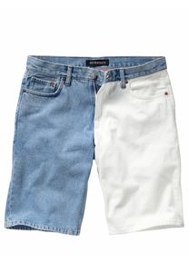 Mey & Edlich Herren Kurze Hose Regular Fit Blau gemustert