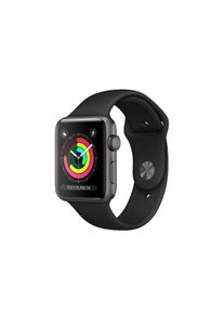 Apple Watch (Series 3) 2017 42 mm - Aluminium Space Grau - Armband Sportarmband Schwarz