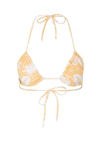 Tom Tailor Damen Triangle Bikinitop mit Print, gelb, Muster, Gr. 36