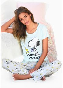 Große Größen Pyjama Gr. 40/42 grün für Damen