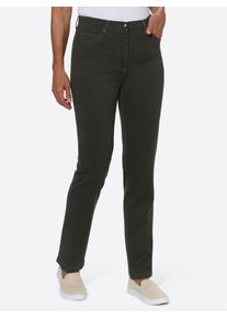 Casual Looks Damen 5-Pocket-Jeans, grün, Gr. 18, unifarben, 98% Baumwolle, 2% Elasthan, Jeans