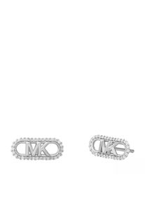 Michael Kors Ohrringe - Sterling Silver Pavé Empire Link Stud Earrings - in silber - Ohrringe für Damen