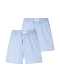 Tom Tailor Herren Boxer-Shorts im Zweierpack, blau, Gr. S/4
