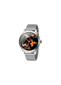 TPFNet Damen Smart Watch / Fitness Tracker IP68 - Milanaise Armband - Android & IOS - Silber