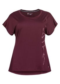 Große Größen Funktionsshirt mit seitlichem Druck, mit REPREVE® Gr. 52/54 rot von sheego für Damen