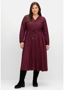 Große Größen Gefüttertes Midikleid mit Alloverprint Gr. 46 rot von sheego für Damen