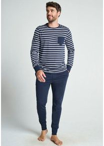 Jockey Pyjama Cotton Nautical Stripe (Set, 2 tlg), blau