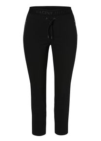Via Appia Due Große Größen Extraschmale Joggpants mit Wording am Bund Gr. 50 schwarz für Damen
