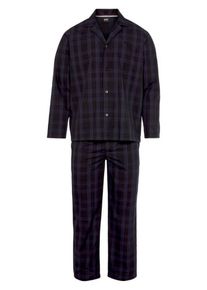 BOSS Schlafanzug Urban Pyjama (2 tlg) mit gesticktem BOSS Logo, blau