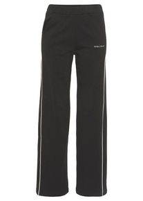 Lascana Loungehose schwarz Gr. 32/34 für Damen. Mit Stickerei, Kontrastdetails. Bequem. Nachhaltig.