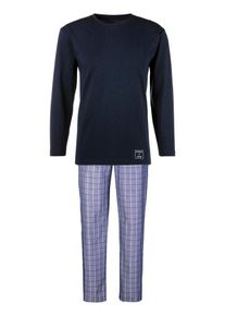AUTHENTIC LE JOGGER Pyjama (2 tlg., 1 Stück) mit karierter Webhose, blau|grau