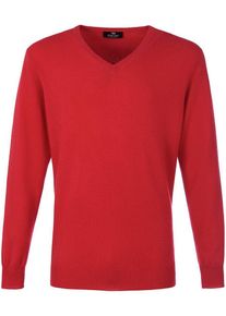 V-Pullover aus 100% Premium-Kaschmir Peter Hahn Cashmere rot