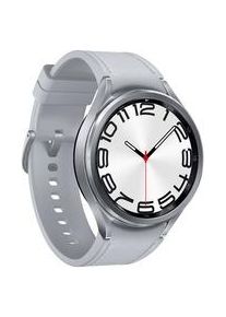 Samsung Galaxy Watch6 Classic (R960), Smartwatch silber, 47 mm Display: 3,73 cm (1,5 Zoll) Kommunikation: NFC, WLAN 802.11 b, WLAN 802.11 a, WLAN 802.11 g, WLAN 802.11 n Touchscreen: mit Touchscreen