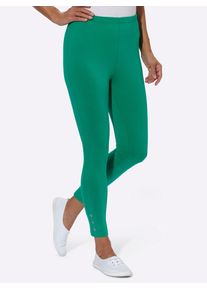 Classic Basics Damen Leggings, grün, Gr. 40, unifarben, 95% Baumwolle, 5% Elasthan, Hosen