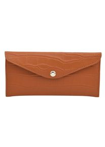 ShopLC Long Size Brieftasche mit RFID Schutz 100% echtes Leder Größe 20 5x10 cm Braun