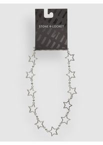 Stone and Locket Star Blazer Kette silver