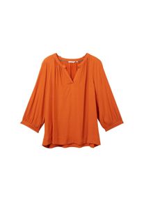 Tom Tailor Große Größen Tunika mit V-Ausschnitt und weiten Ärmeln Gr. 48 orange für Damen