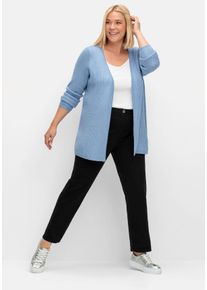 Große Größen Gerade Stretch-Jeans mit Komfortbund Gr. 40 schwarz von sheego für Damen