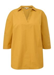 TRIANGLE Große Größen Tunika mit Polokragen und 3/4-Ärmeln Gr. 50 gelb für Damen