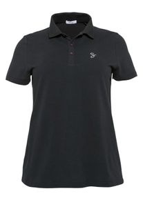 Große Größen Poloshirt Gr. 44/46 schwarz von sheego für Damen