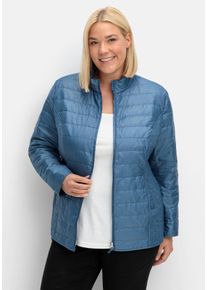 Große Größen Leicht wattierte Steppjacke mit Stehkragen Gr. 54 blau von sheego für Damen