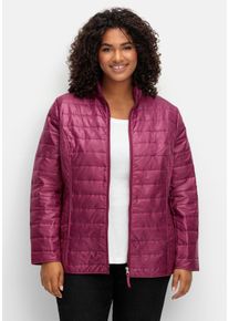 Große Größen Leicht wattierte Steppjacke mit Stehkragen Gr. 56 rot von sheego für Damen