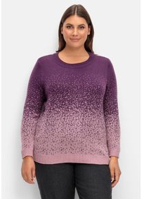 Große Größen Pullover im Jacquardstrick, mit Farbverlauf Gr. 54 rot von sheego für Damen