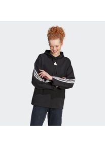 adidas Sportswear Große Größen Kapuzensweatshirt Gr. L schwarz gestreift für Damen