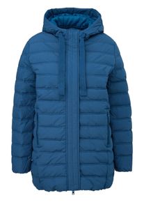 TRIANGLE Große Größen Lange Outdoor-Steppjacke mit gefütterter Kapuze Gr. 54 blau für Damen