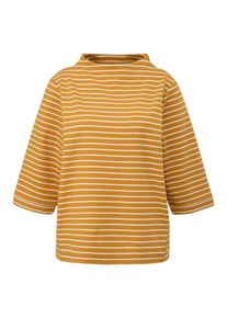 TRIANGLE Große Größen Gestreiftes Sweatshirt mit Stehkragen Gr. 44 senfgelb gestreift für Damen