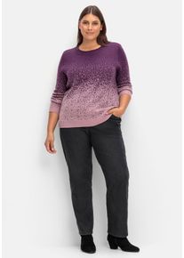 Große Größen Thermojeans mit Komfortbund und Fleece-Futter Gr. 48 schwarz von sheego für Damen
