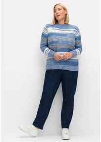 Große Größen Thermojeans mit Komfortbund und Fleece-Futter Gr. 44 blau von sheego für Damen