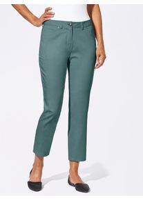 Inspirationen Damen 7/8-Jeans, grün, Gr. 19, unifarben, 97% Baumwolle, 3% Elasthan, Jeans