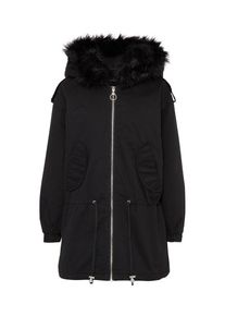 boohoo, Damen Parka 'DRAWSTRING', Schwarz