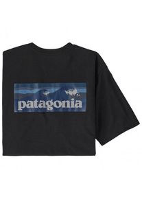 Patagonia Boardshort Logo Pocket Responsibili T-Shirt Herren (Gr XS |schwarz)