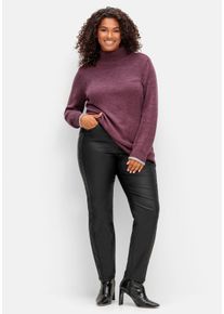 Große Größen Schmale beschichtete Thermohose, innen angeraut Gr. 58 schwarz von sheego für Damen